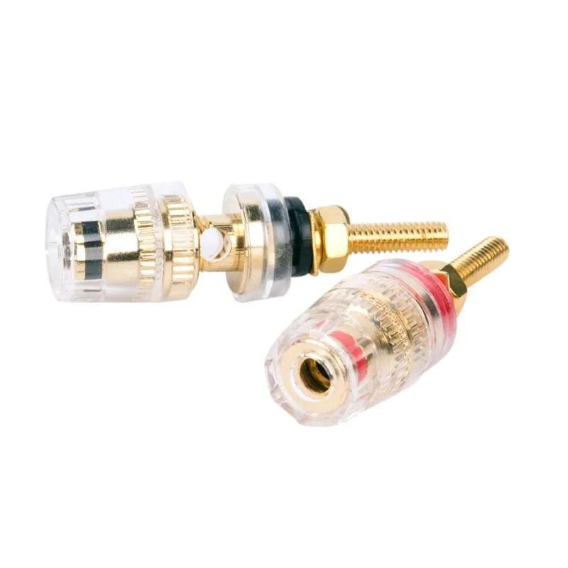 Imagem -02 - Terminal de Encadernação para Alto-falantes Tomada de Banana Conector Amplificador de Baixa Frequência Alto-falante Banhado a Ouro mm 10 Pcs por Conjunto