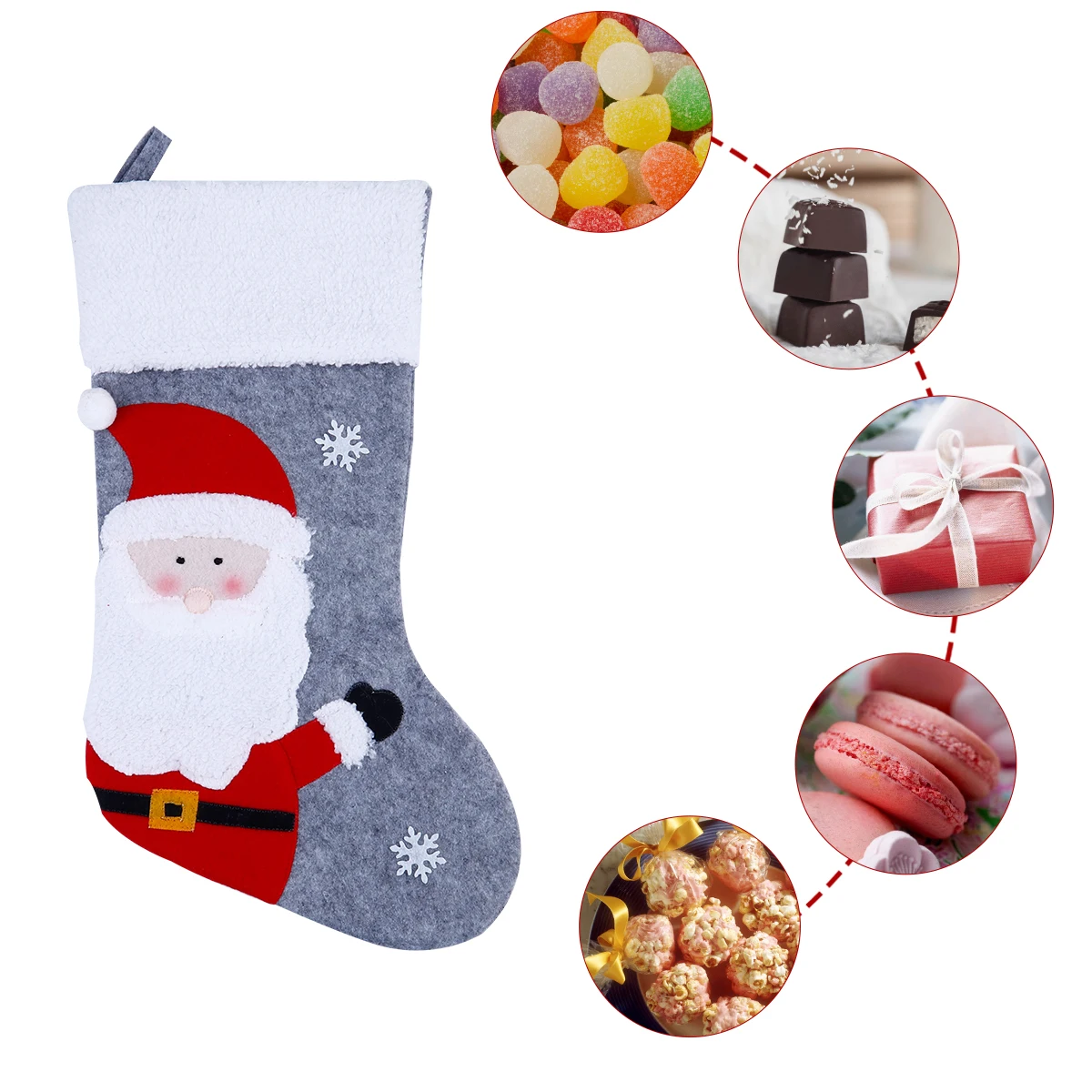 

Christmas Stocking Santa Socks Non woven Fabric Xmas Stockings for Gifts Elegant Durability Dirt Resistance Party Decorations