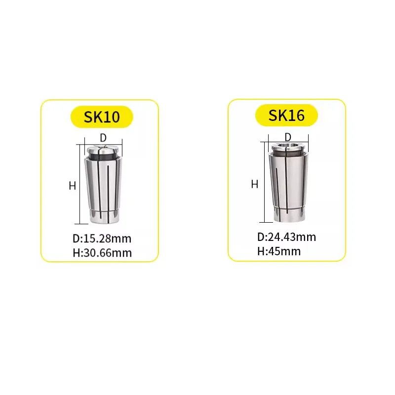 أدوات CNC دقة كوليت أرضي 0.005 AAA SK10 كوليت تشاك SK16-3/4/5/6/7/8/9/10/11/12/13/14/15/16