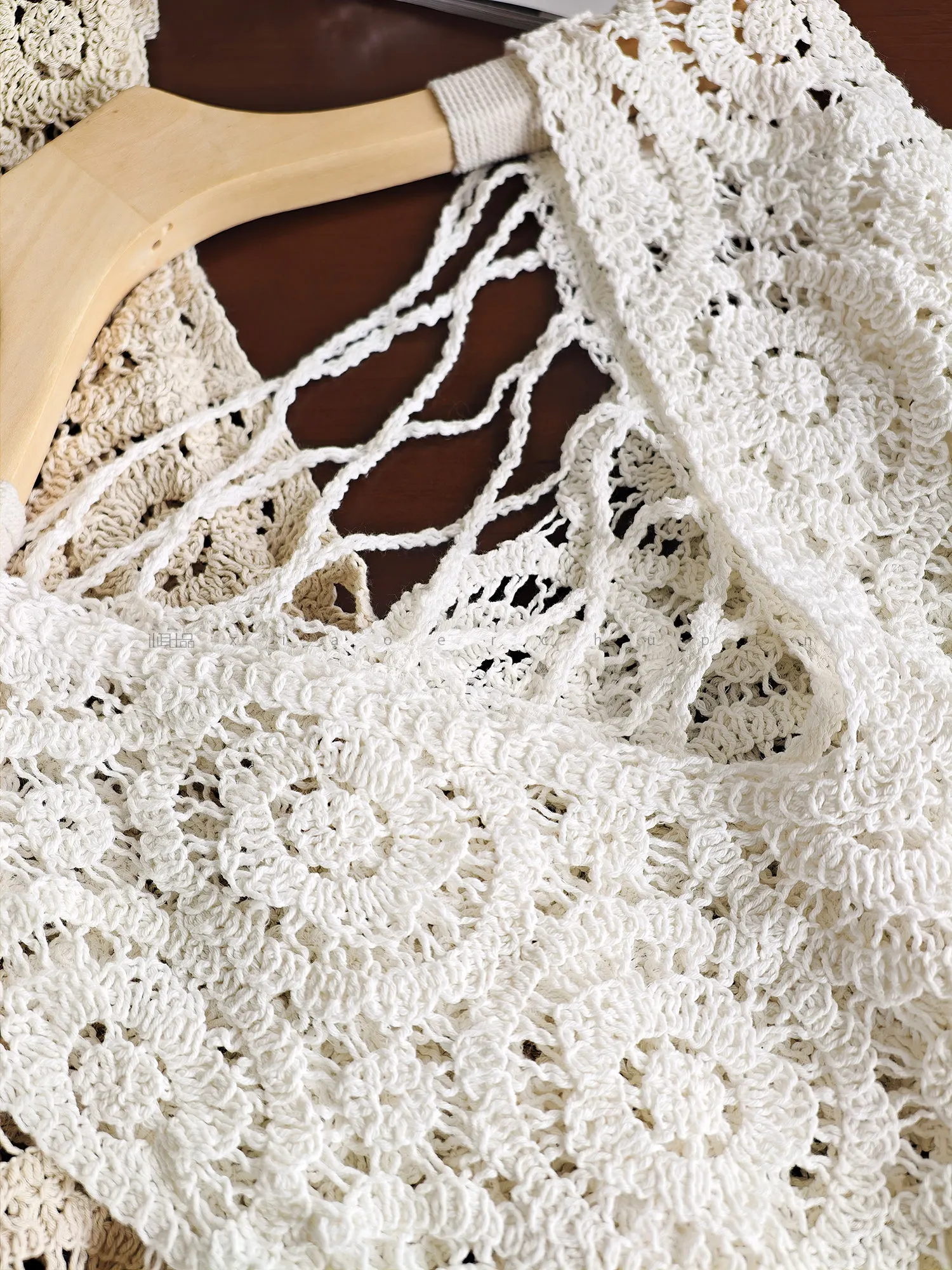 Women's Crochet Lace Tank Top Sleeveless V-Neck Lace Up Back Blouse Boho Festival Cottagecore Open-work Lace Vest view 6