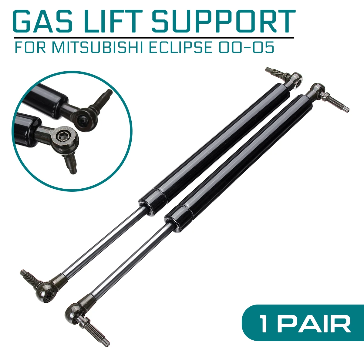 2pcs Car Auto Rear Trunk Gas Charged Spring Lift Supports Props Rod Arm Shocks Struts For Mitsubishi Eclipse 2000-2005