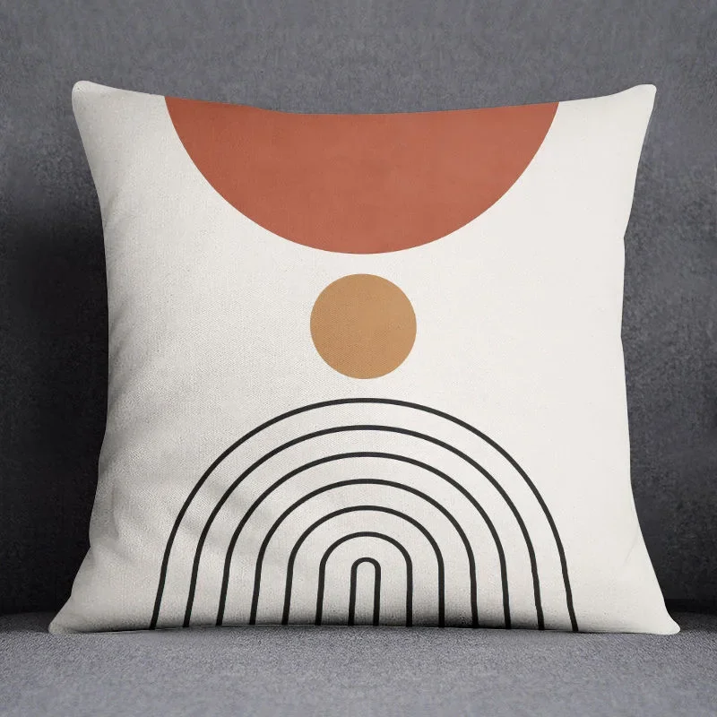 Nordic style simple geometric pillowcase sofa cushion cover living room bedroom square car pillow cover 45x45cm