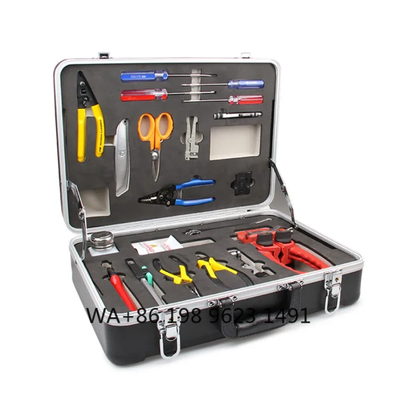 Multifunctional FTTH Fiber Optic Tool Kit, Jointing Tools 15kg Heavy Load Design for Outdoor Optical Cable Laying & Repair