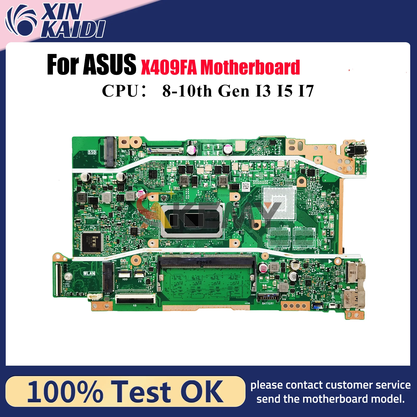 

X409FA Материнская плата для ноутбука ASUS Y4200F A409F X509FB X509FJ X509FAC F409F X409F X509FL Материнская плата с процессором I3 I5 I7 100% тестирование