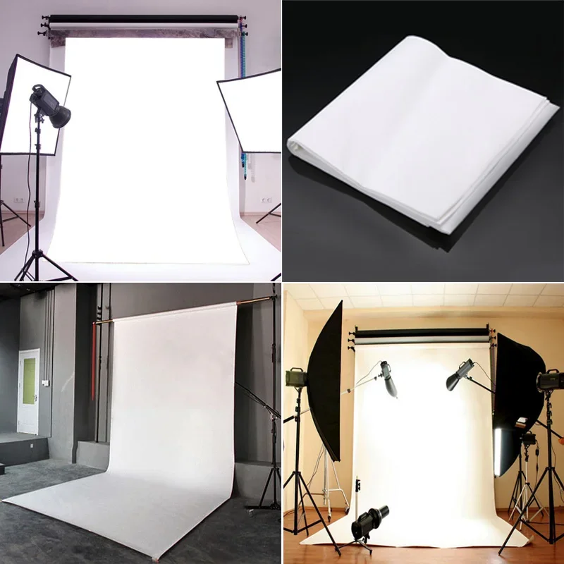 Solid Color White Vinyl Photography Background Cloth Studio Video Photo Party Background Props Backdrop 90*150cm