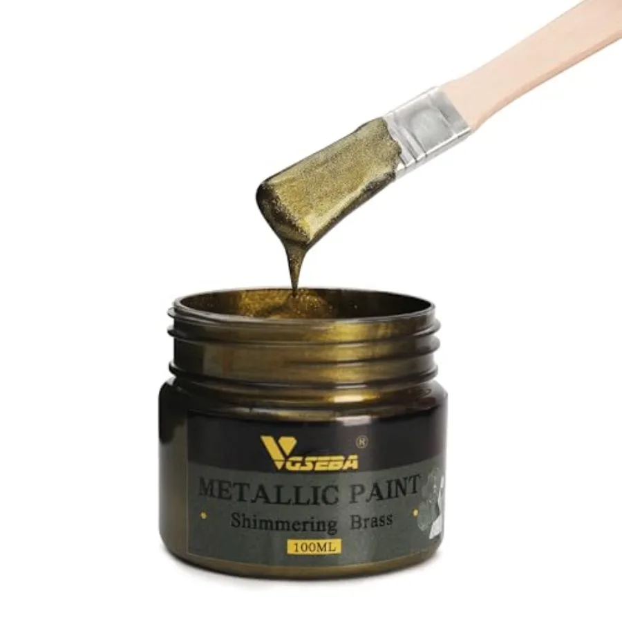 

Acrylic Paint Metallic Malachite, Non Toxic, Non Fading, 100ml Copper Leaf Paint for Art, Painting, Handcrafts, Ideal for Canva