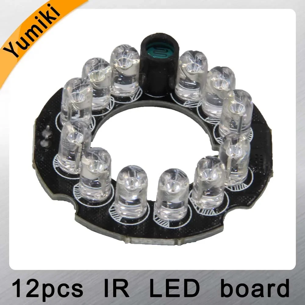 Yumiki Infrared 12 x 5 IR LED board for CCTV cameras mini camera night vision (diameter 37mm)