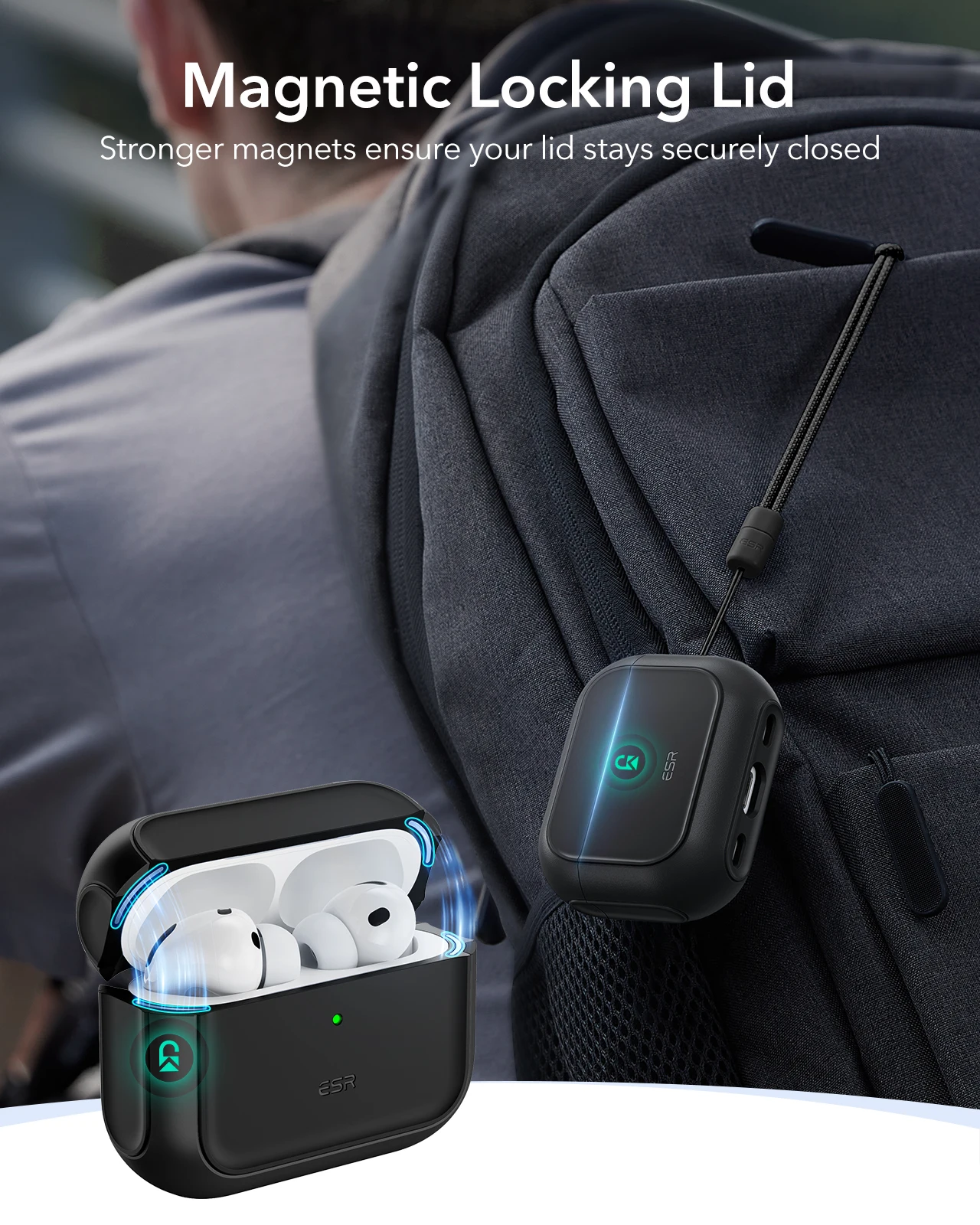 ESR Magnetic Case for AirPods Pro with MagSafe Support 4
