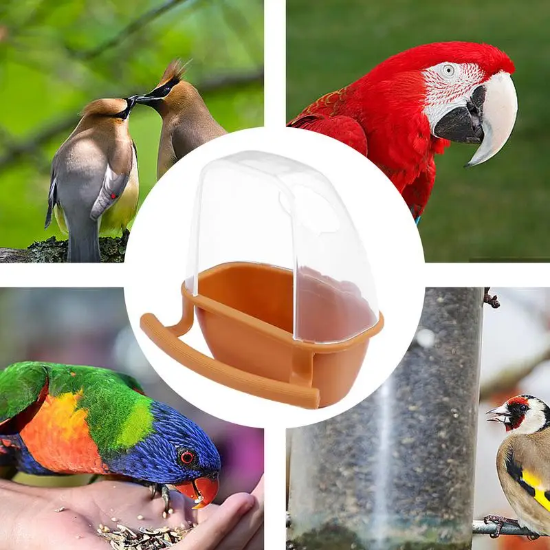 Bird Food Feed Storage Container Pet Food Water Dispenser Bird Feeders & Cage Accessories For Quail Parakeet Finch Peony