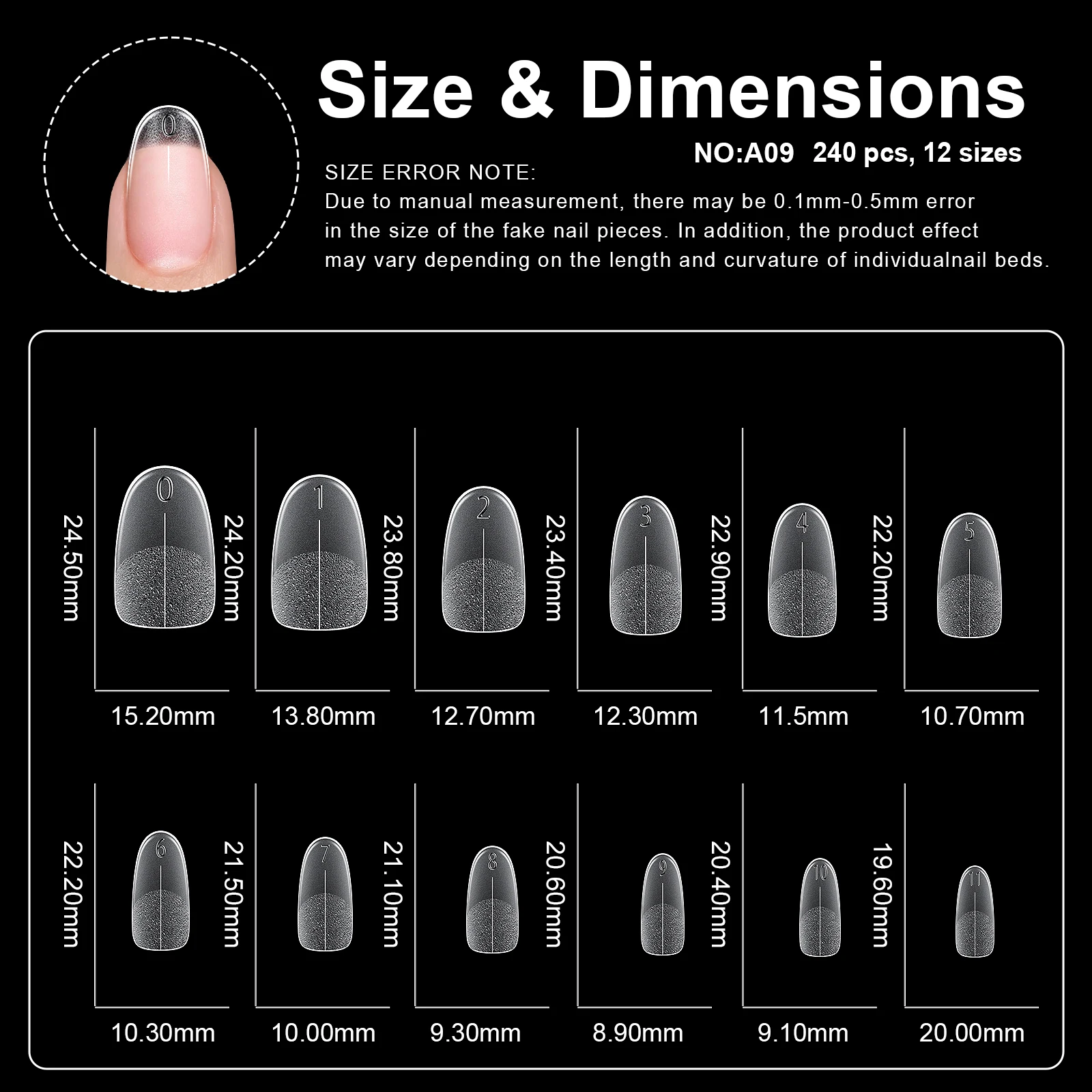 240 Stück kurze, mandelförmige Soft-Gel-X-Nagelspitzen, Full Cover Coffin Stiletto, mattierte, künstliche Nägel zum Aufkleben, DIY Salon Maniküre – Detail 20