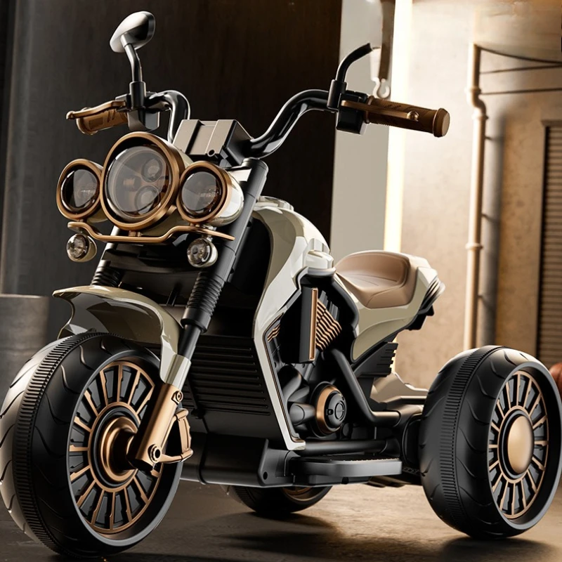 Trójkołowy elektryczny rower dla małych dzieci w wieku 1–6 lat Szerokie opony Konstrukcja uchwytu Zdalne sterowanie Akumulatorowy motocykl dla dzieci ‌