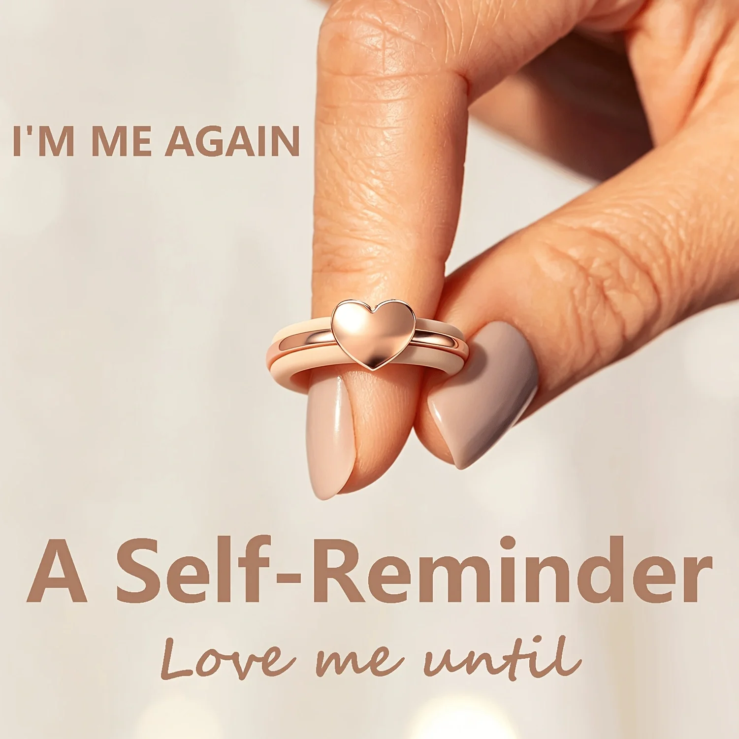 Dual‑Layer Split Heart Silicone Women Ring,Anti‑Slip Comfort Fit Band,2‑in‑1 Soft Ring For Casual Shopping Trip