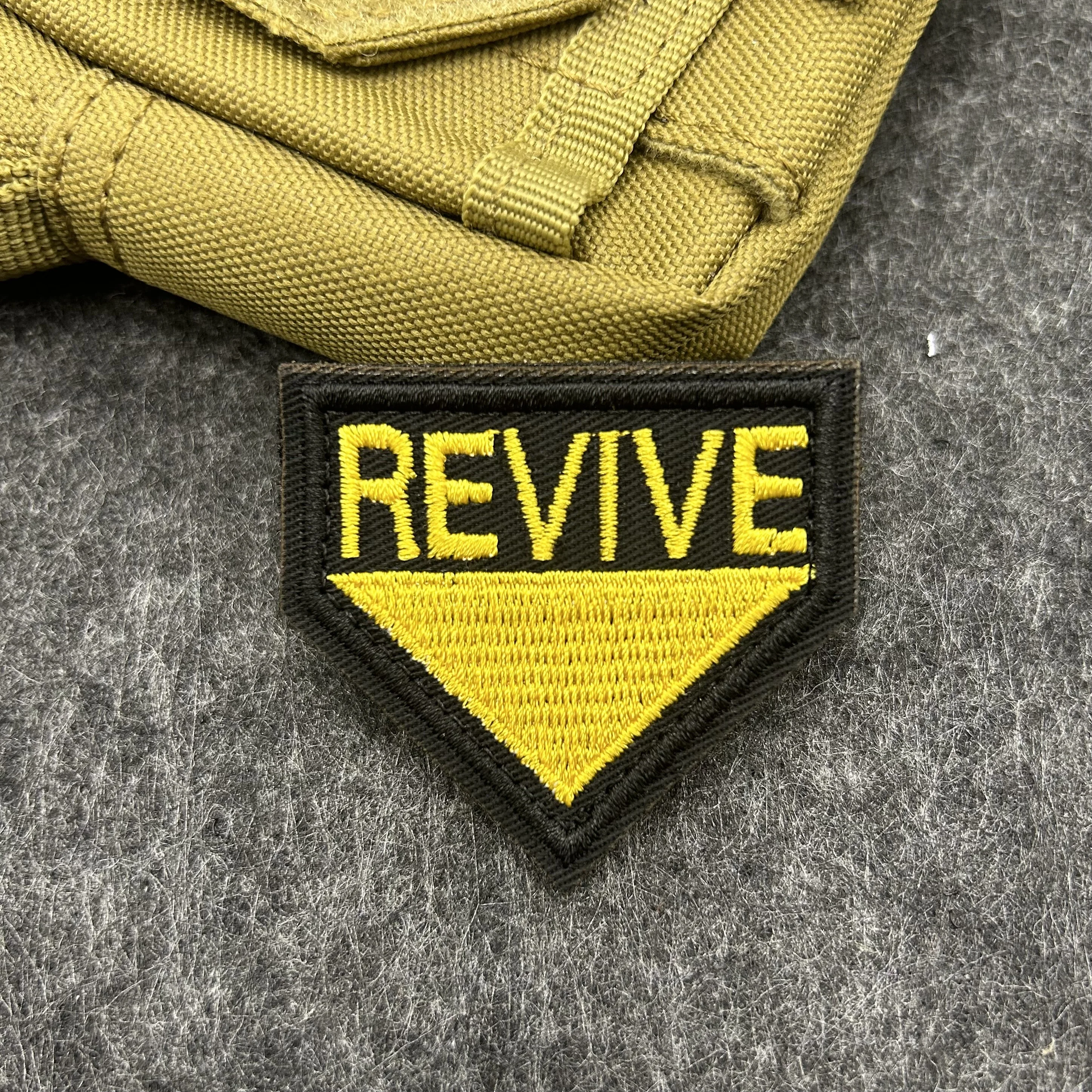 Revive Gaming Morale Embroidered Patch, Shooter Game Hook and Loop Patch, Tactical Patch, Rescue Revive Quote Badge
