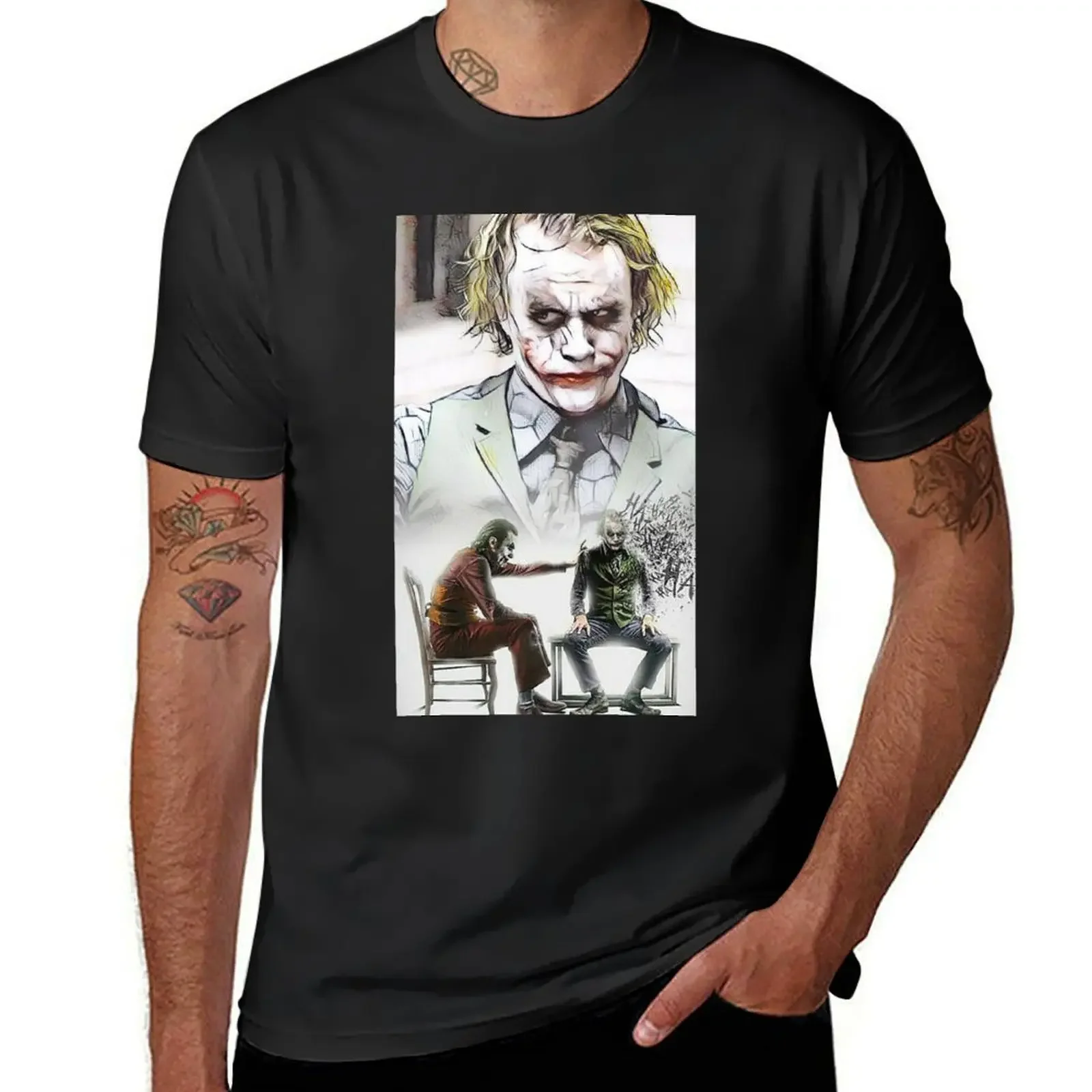 Heath ledger T-Shirt vintage street wear slim fit t shirts for men