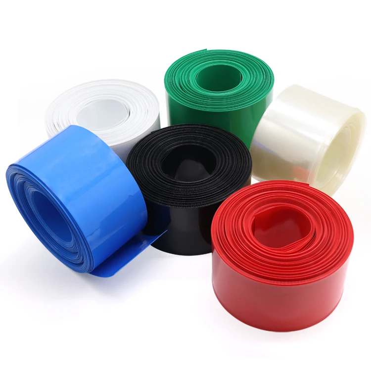 18650 Lipo Battery PVC Heat Shrink Tube Pack Width 17mm ~ 80mm Insulated Film Wrap lithium Case Cable Sleeve 1 meter