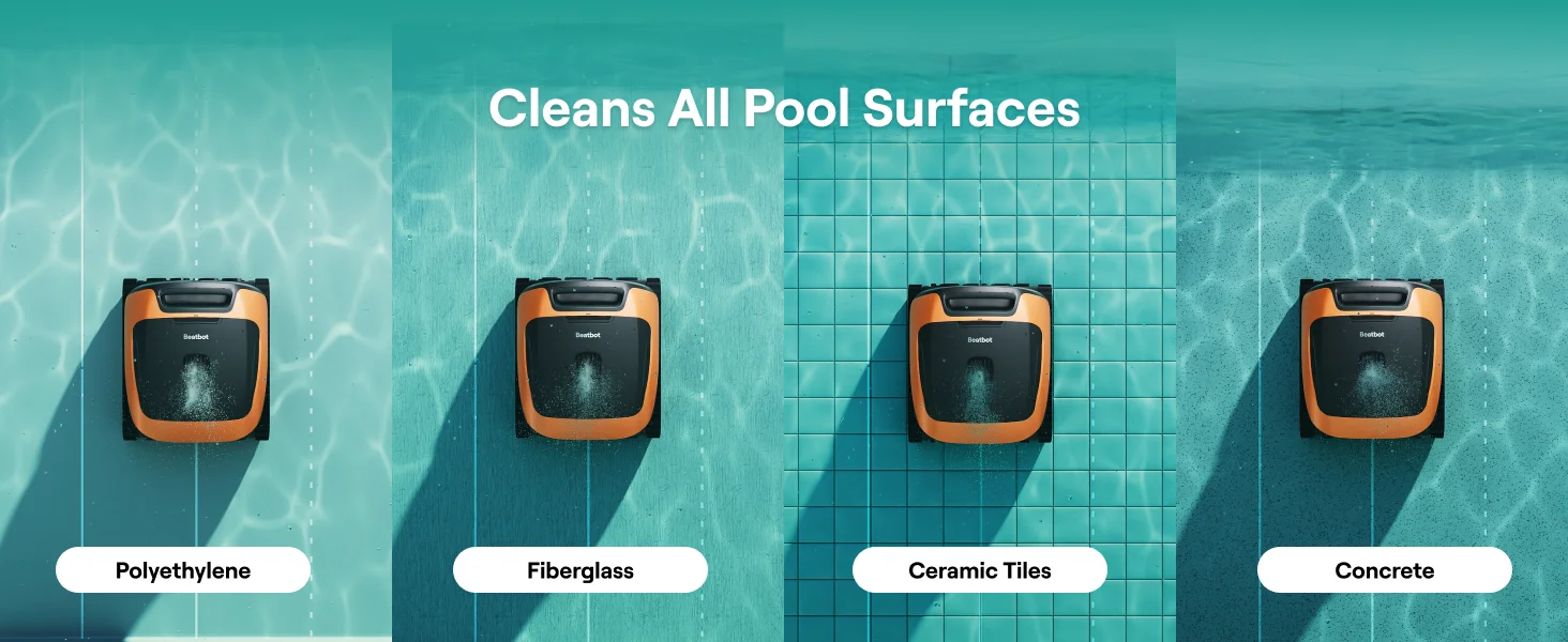 Beatbot Sora 30 Kabelloser Roboter-Poolreiniger, 6800GPH 4-in-1 Staubsauger mit Reinigung der Sonnenliege, einfache Auftriebsreinigung, 5L Behälter – Detail 9