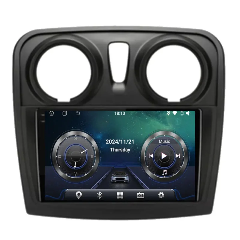 Android 14 Carplay Auto Voor Renault Logan 2 Sandero 2 2012-2016 2017 2018 2019 Autoradio Multimedia Speler stereo GPS WIFI DPS - afbeelding 2