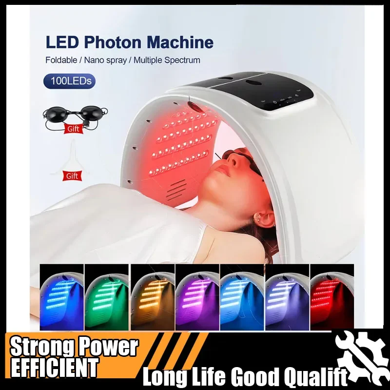 LED 7-kleuren fotonmachine met nano-spray Huid Hydraterend gezichts- en lichaamsmasker Salon SPA Thuisgebruik Huidverjonging Acne Huidverzorging