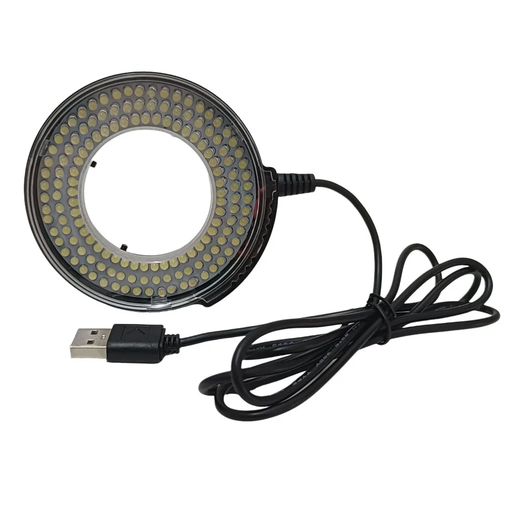 USB Adjustable  6500K 144 LED Ring Light  Lamp For Industry Stereo Microscope Digital Camera Magnifier