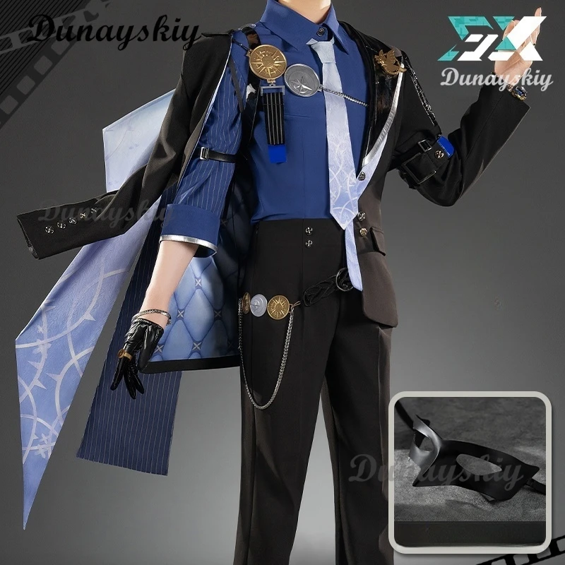Hugo Cosplay Game Zenless Zone Zero ZZZ زي جديد شعر مستعار قناع الهالوين عيد الميلاد لعب الأدوار حفلة كوميدية مخصصة