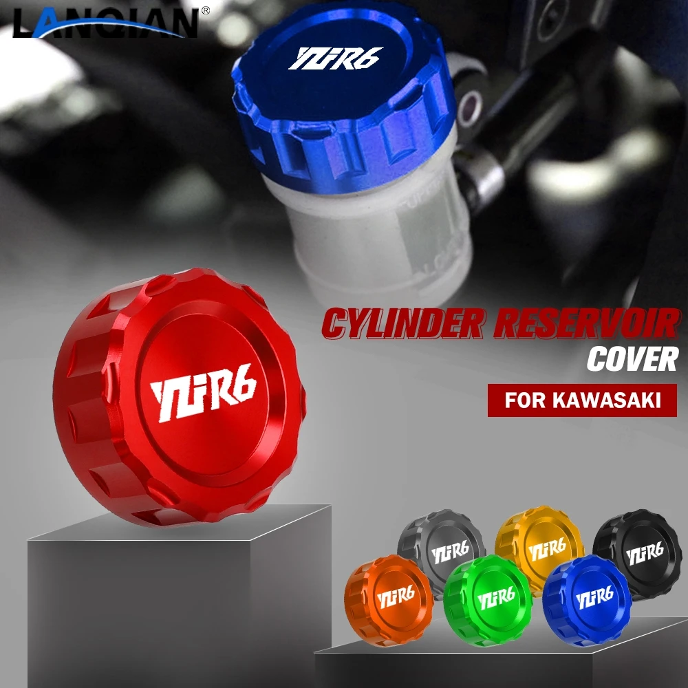 For Yamaha YZF-R6 2006 2007 2008 2009 2010 2011 2012 2013 2014 Motorcycle CNC Aluminum Brake Fluid Fuel Reservoir Tank Cap Cover