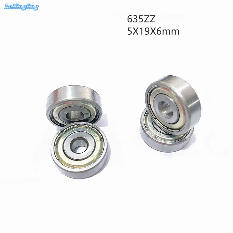 4/6PCS 635ZZ Ball Bearing 5*19*6 mm Deep Groove Ball Bearing 635 ZZ 635-2Z 5X19X6mm drop shipping