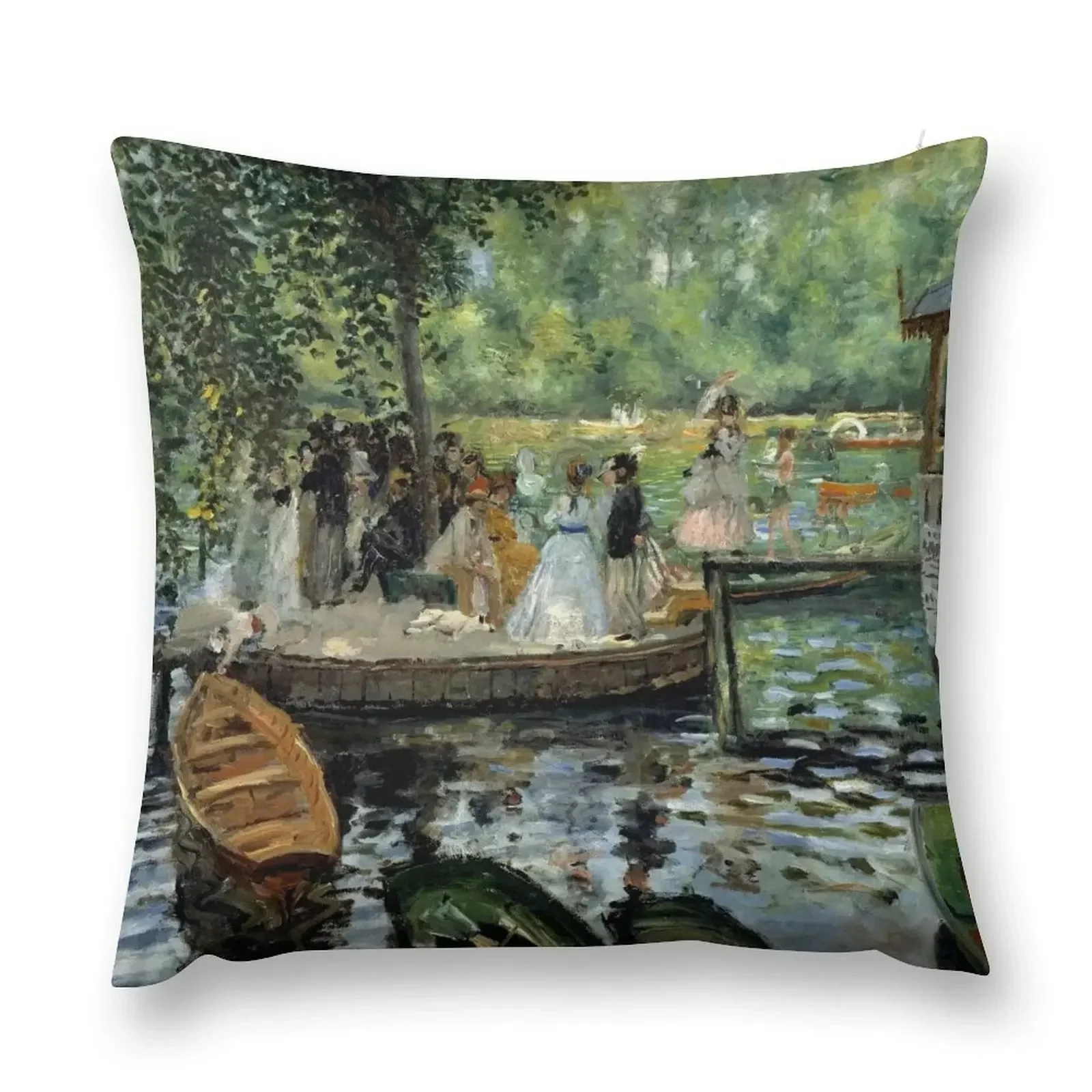 La Grenouillère by Auguste Renoir Throw Pillow anime girl Rectangular Cushion Cover pillow