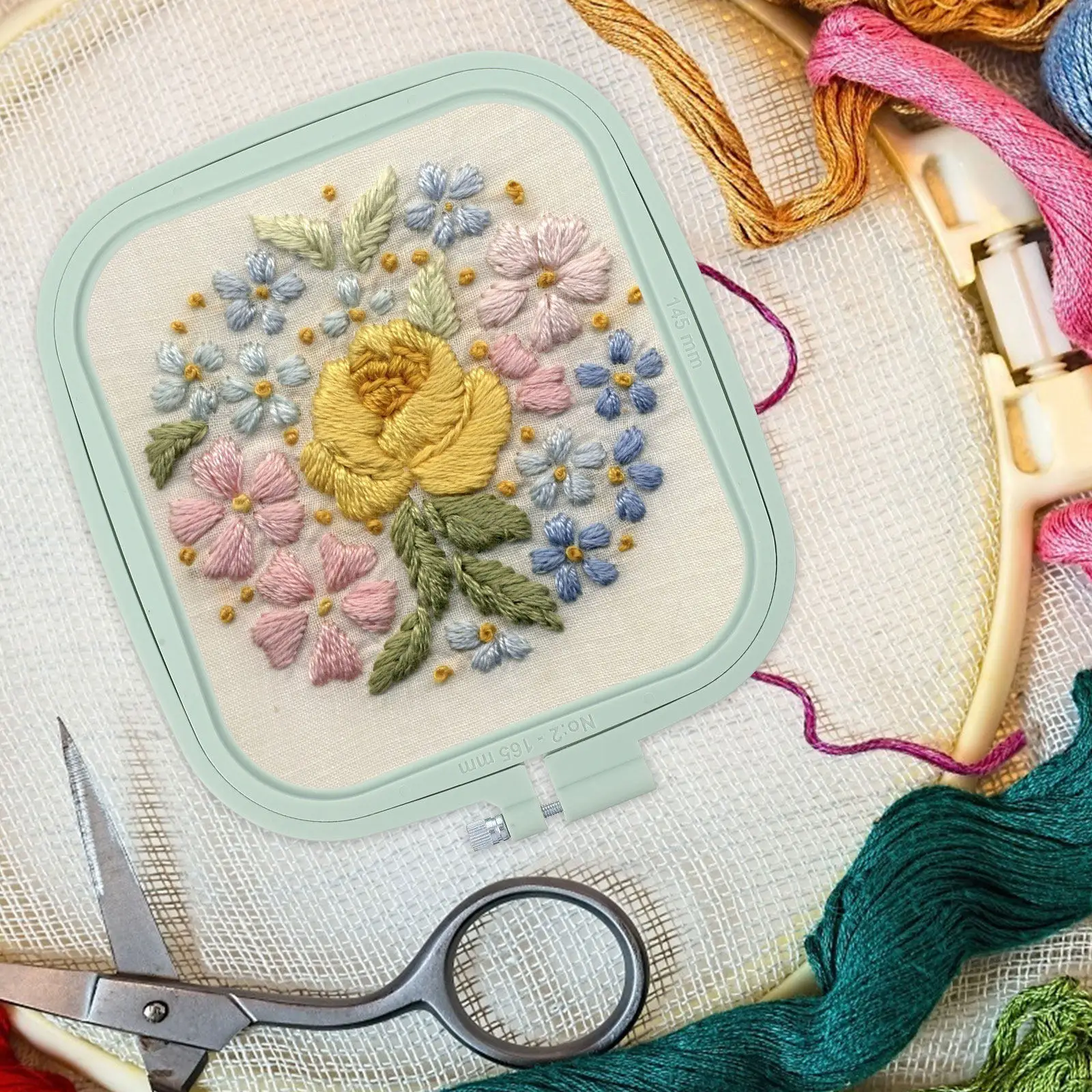 

Набор из 5 регулируемых пялец для вышивания крестиком, рамки для рукоделия, подарки для творчества своими руками, кольца для вышивки крестиком