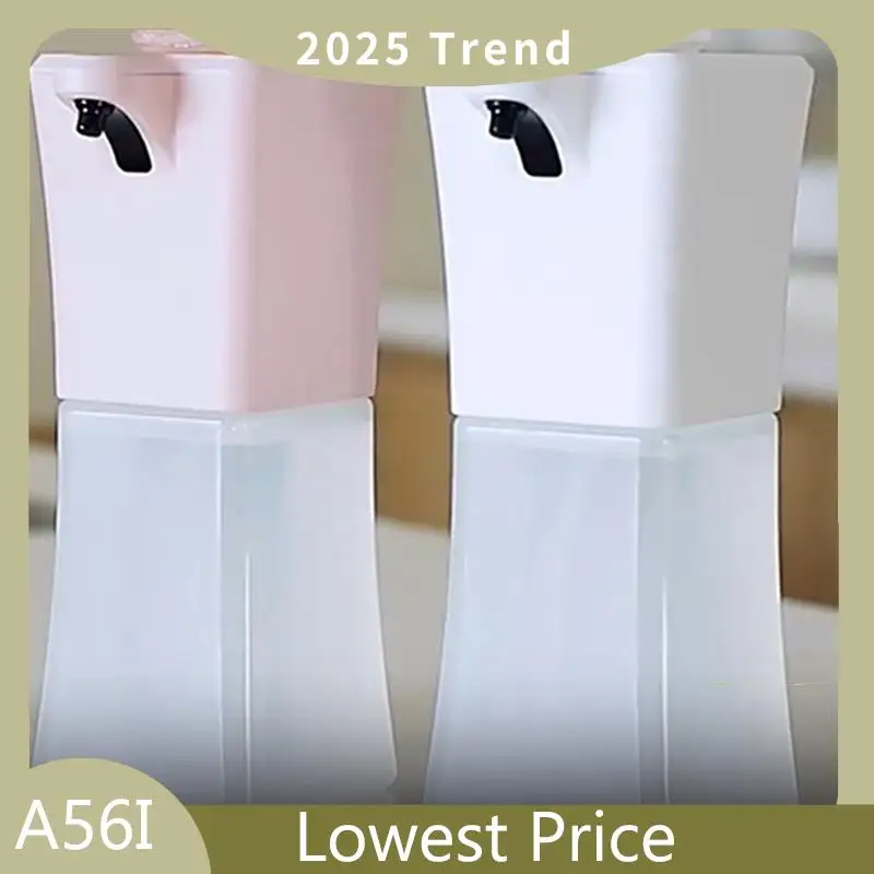 

ABDD Touchless Automatic Dispenser Soap Electric Soap Dispenser 450ML USB Charging Induction Liquid Soap Foam Dispenser Pink Dur