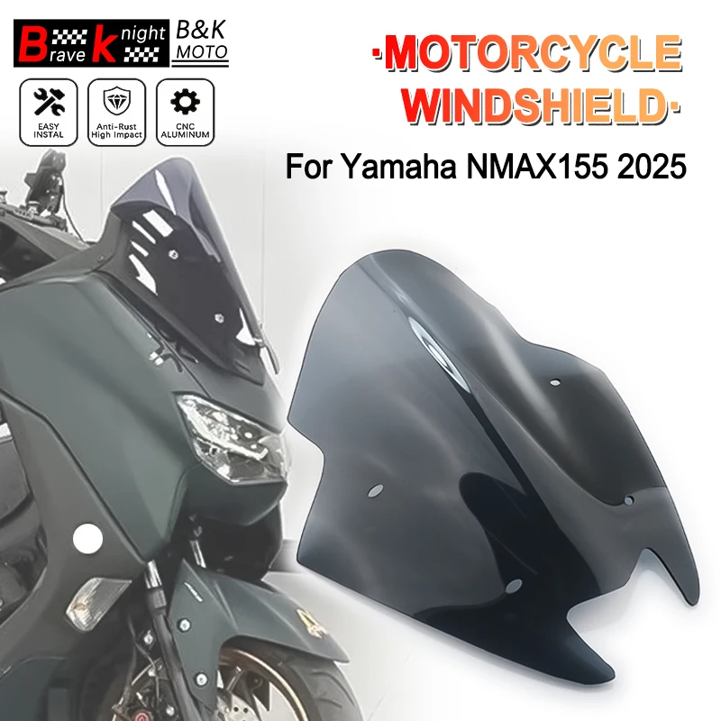 

Новое высококачественное лобовое стекло Nmax155, дефлекторы ветра для мотоцикла, тонкая полировка, ветровое стекло для Yamaha Nmax 155 2024-2025