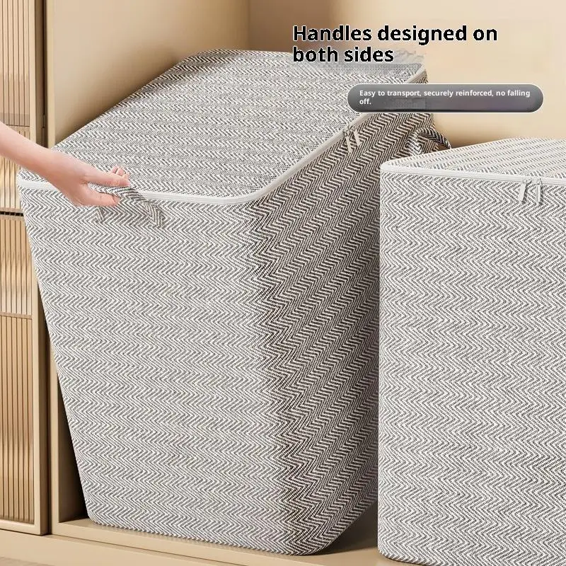 NOVO! Caixa de armazenamento de roupas de tamanho grande, 220l, com capa, cesta de roupa grande, organizador, bolsa para bebê, dobrável