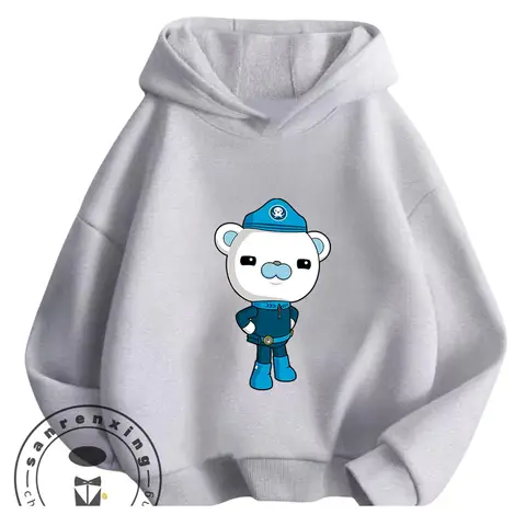 秋冬漫画オクトノーツパーカー 3-14Y 男の子女の子かわいいかわいいストリートホットファッションアウトドアカジュアルスタイリッシュ暖かい