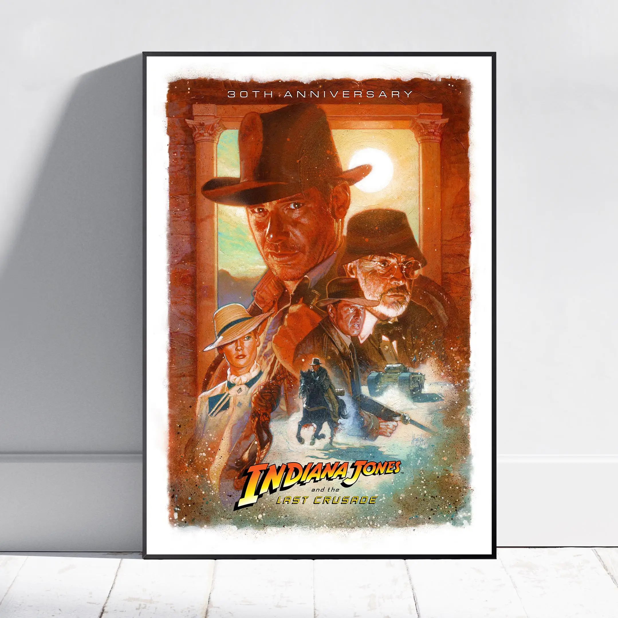 Indiana Jones Retro Movie Franchise Harrison Ford Film Characters Poster Print Wall Art Pictures Canvas Painting Room Home Decor