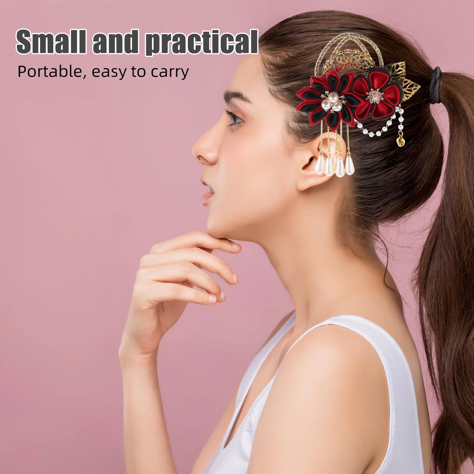 

Hair Accessories Chinese Style Hairpin Asian Floral Flower Clip Tassel Clips
