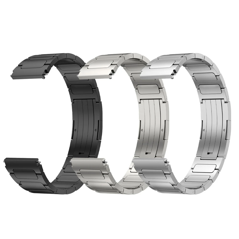 Titanium Steel Band for Samsung Watch 7 Ultra 47mm Business Style Metal Bracelet for Galaxy 7 47mm NO Gaps Curved End Men Strap