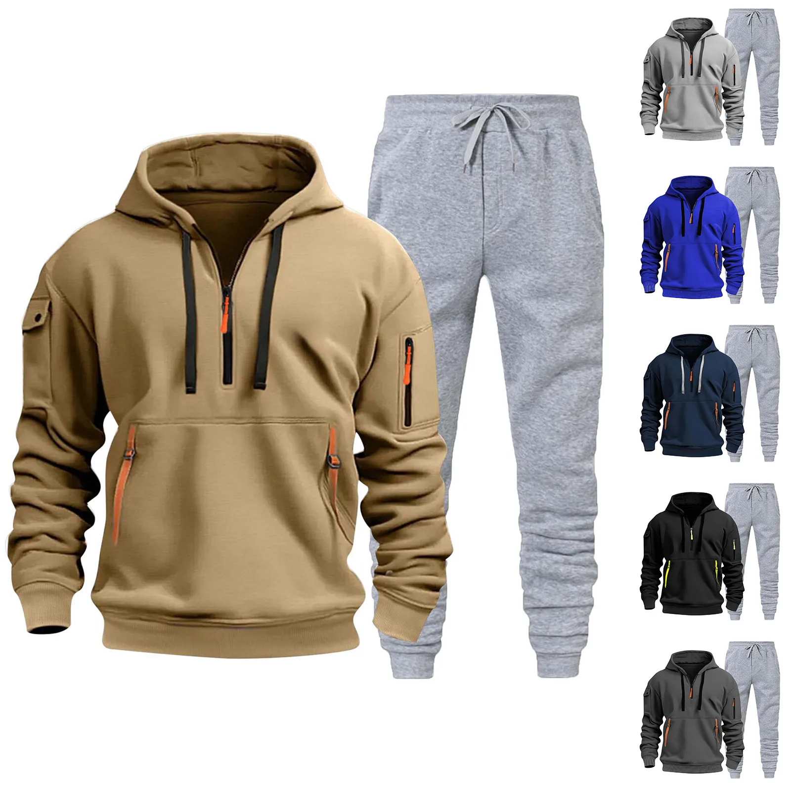 2024 Fashion Tracksuit untuk pria Hoodie kebugaran Gym pakaian pria lari Set pakaian olahraga Jogger pria Tracksuit musim dingin setelan olahraga