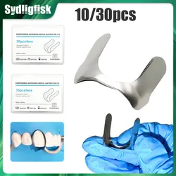 10/30 Uds. Matriz Dental contorneada matrices anteriores bandas sistema de matriz seccional doble matriz de Metal Anterior materiales dentales