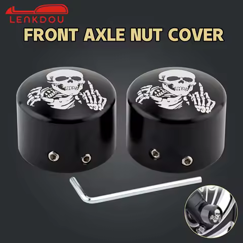 Motorcycle 29mm Front Axle Nut Covers Caps For Harley Touring Street Glide Sportster XL 883 1200 Dyna Low Rider Softail Fat Boy