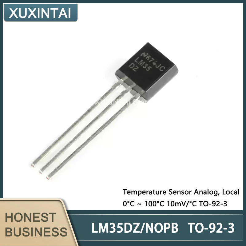 10Pcs/Lot  New Original  LM35DZ/NOPB  LM35DZ Temperature Sensor Analog, Local 0°C ~ 100°C 10mV/°C TO-92-3