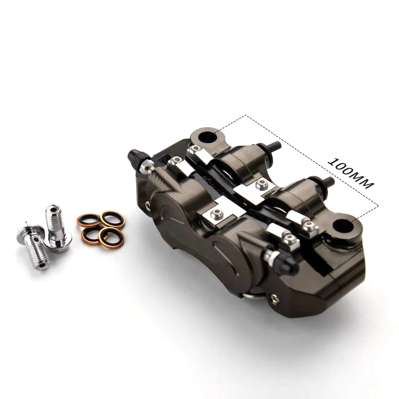 Motorcycle 100mm Brake Caliper 4 Piston For Yamaha Aerox Nitro RSZ JOG BWS Zuma GROM Scooter Dirt Bike Disc Brake Caliper - Image 6