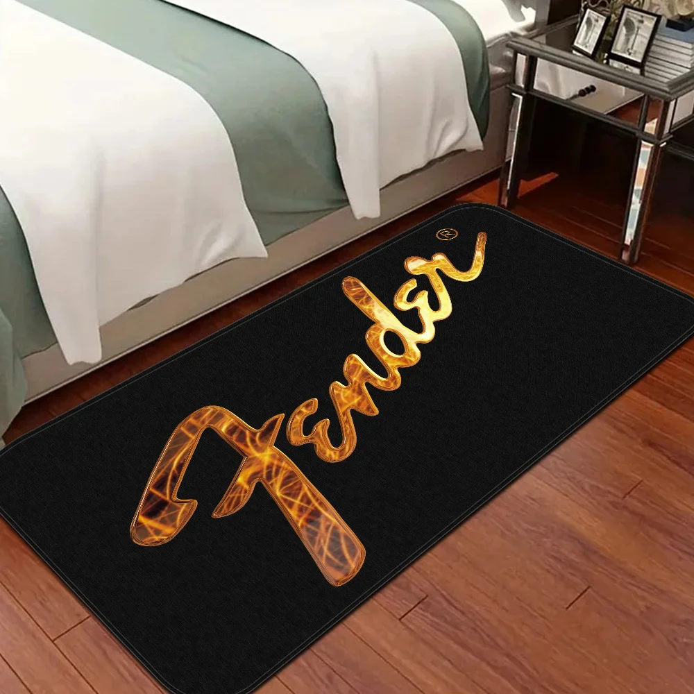 F-Fender Guitar Floor Mat Bathroom Mat Kids Room Bedroom Decoration Balcony Anti-Slip Doormat Living Room Welcome Rug