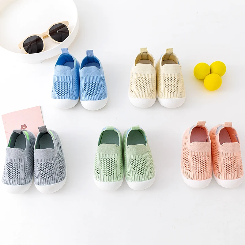 Baby Shoes Summer New Baby Walking Shoes Soft Sole Breathable, Anti slip, Hollow Mesh Shoes for Boys and Girls Socks and Shoes