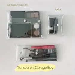 Borse per cosmetici trasparenti Custodia da toilette portatile in PVC Borse per organizer da viaggio di grande capacità