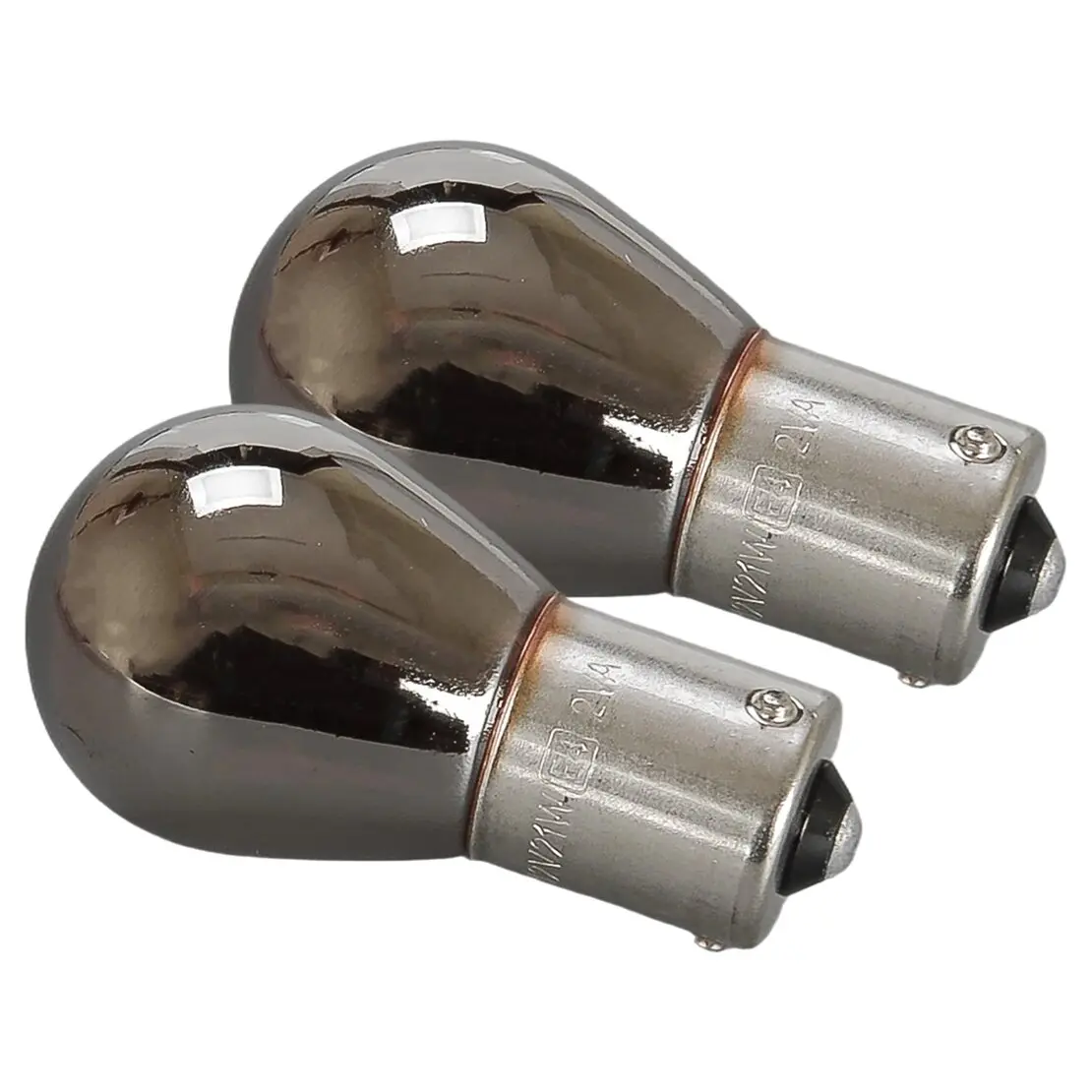 

2 шт. хромированные серебристые янтарные лампы-указатели поворота для автомобиля и мотоцикла, габаритные огни 581 BAU15S PY21W S25 12V