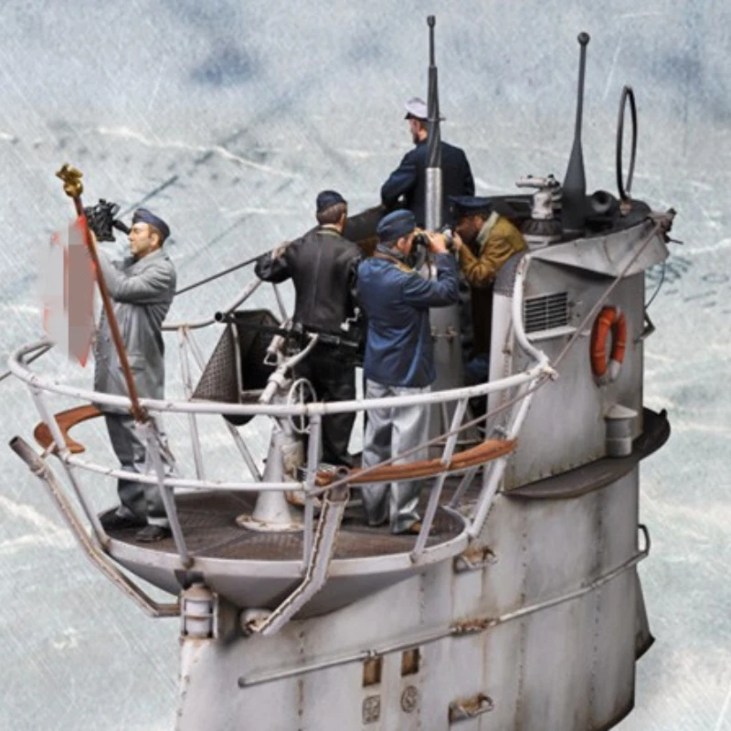 Figurines en résine New Yor1/35, 5 figurines, kits de modèles, groupe de sous-marins Memn'aime (pas de sous-marin), jouet de bricolage non assemblé et non peint