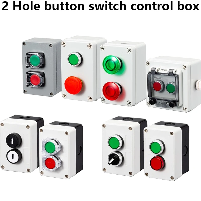 

Arrow symbol indicates start and stop self-reset Momentary Waterproof button box switch emergency stop industrial control box