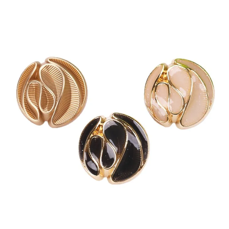 

Wavy Enamel Metal Buttons Premium Alloy Hand Sew Fasteners Coat Suit Decorative Accessories