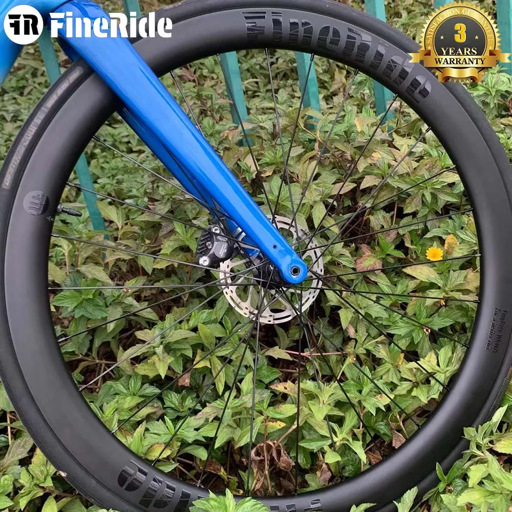 AliExpress FineRide 50mm Depth 700C Carbon Fiber Wheelset Widened 32mm Gravel Climbing Bike Wheels Disc Brake Center Lock Carbon Road Bicycle Wheels