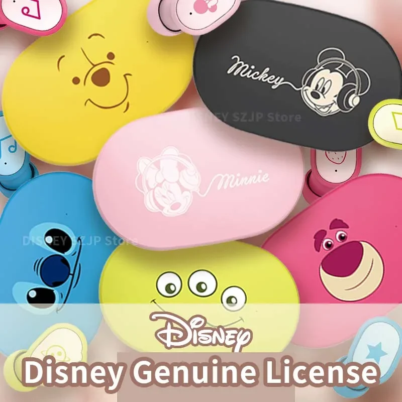 Disney oryginalne słuchawki douszne E6S Mini Cartoon bezprzewodowe słuchawki Bluetooth 5.3 HIFI dźwięk słuchawki z redukcją szumów długa żywotność baterii