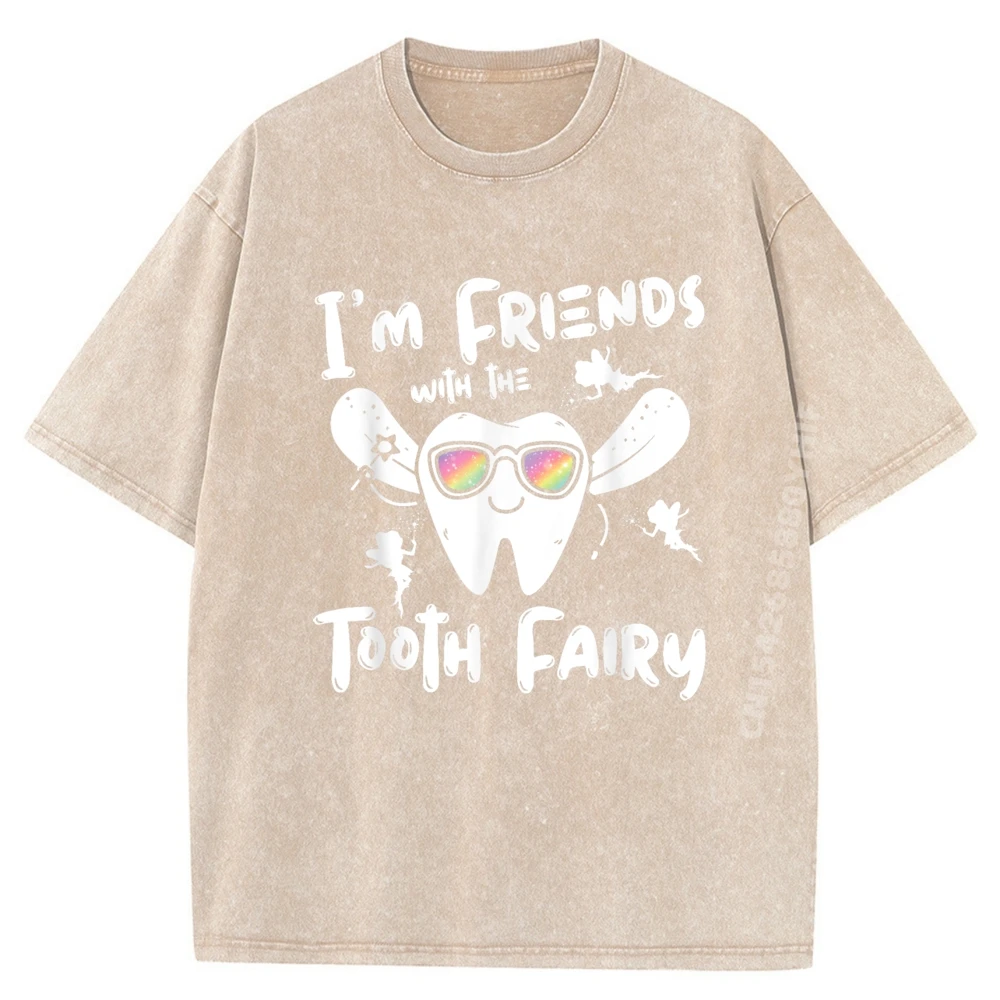 بلايز وتيز رجالية ريترو أنا أصدقاء مع تيشيرتات جرافيك عادية في الهواء الطلق مطبوعة بلايز رجالي قميص مغسول كبير الحجم #2